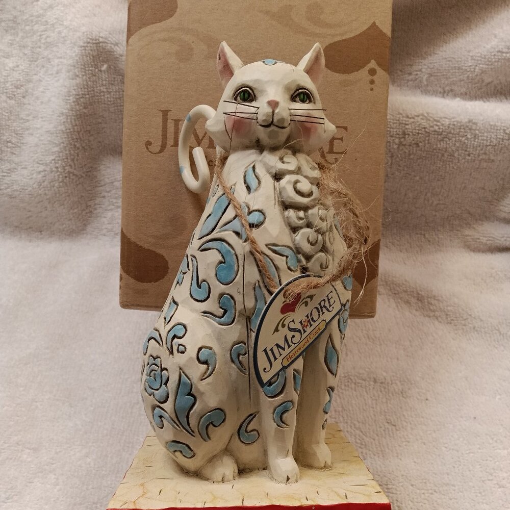 NIB JIM SHORE, Heartwood Creek - Resin Figurine "EVANGALINE" CAT - #V4004864